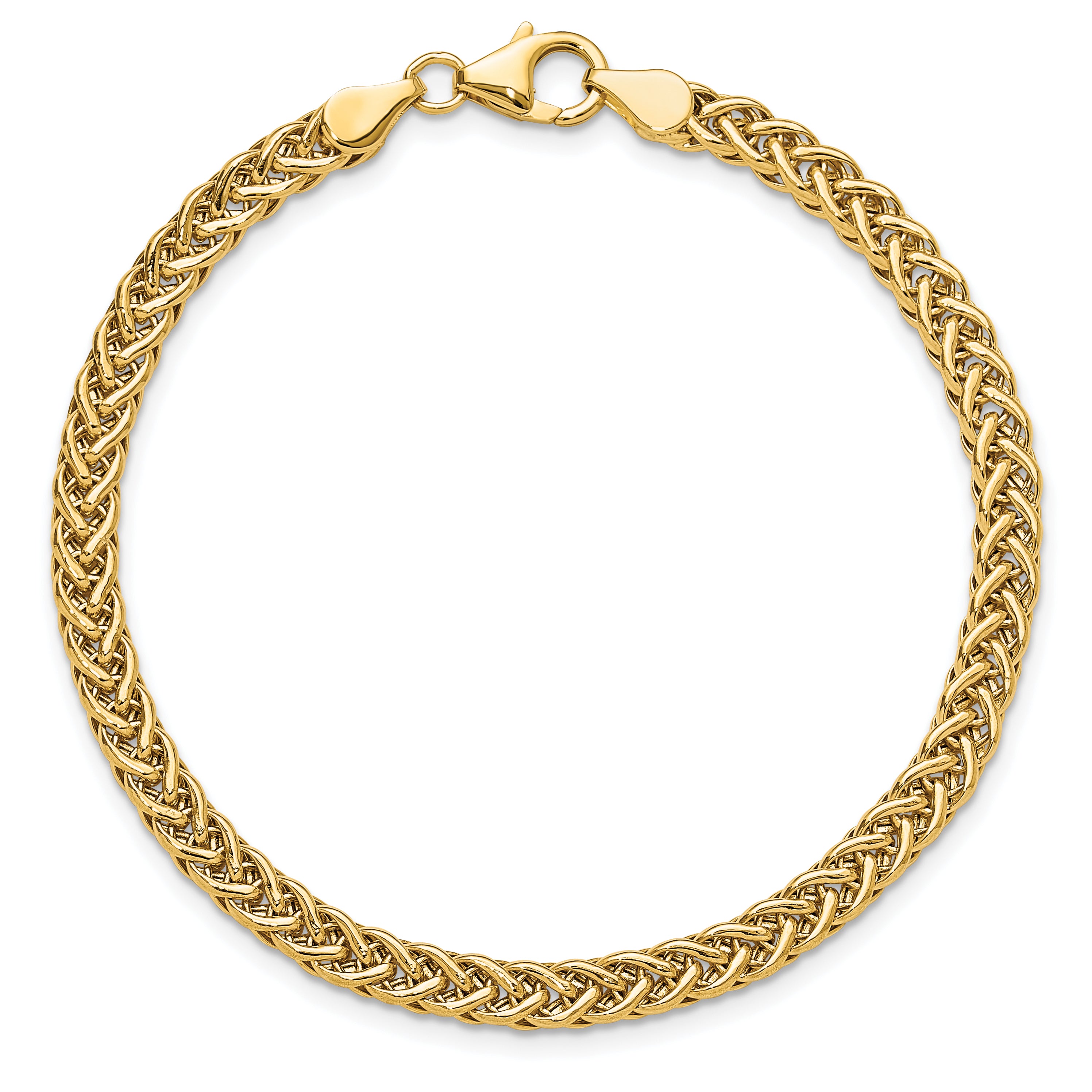 14k Polished 4.3mm Fancy Braided Link 17 inch Necklace SF2413