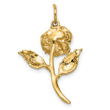 14k Red CZ Rose Charm A9014