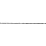 14K White Gold 14 inch 1mm Box with Lobster Clasp Chain WLB100