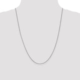14K White Gold 14 inch 1mm Box with Lobster Clasp Chain WLB100