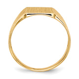 14k 8.0x9.5mm Open Back Signet Ring RS373