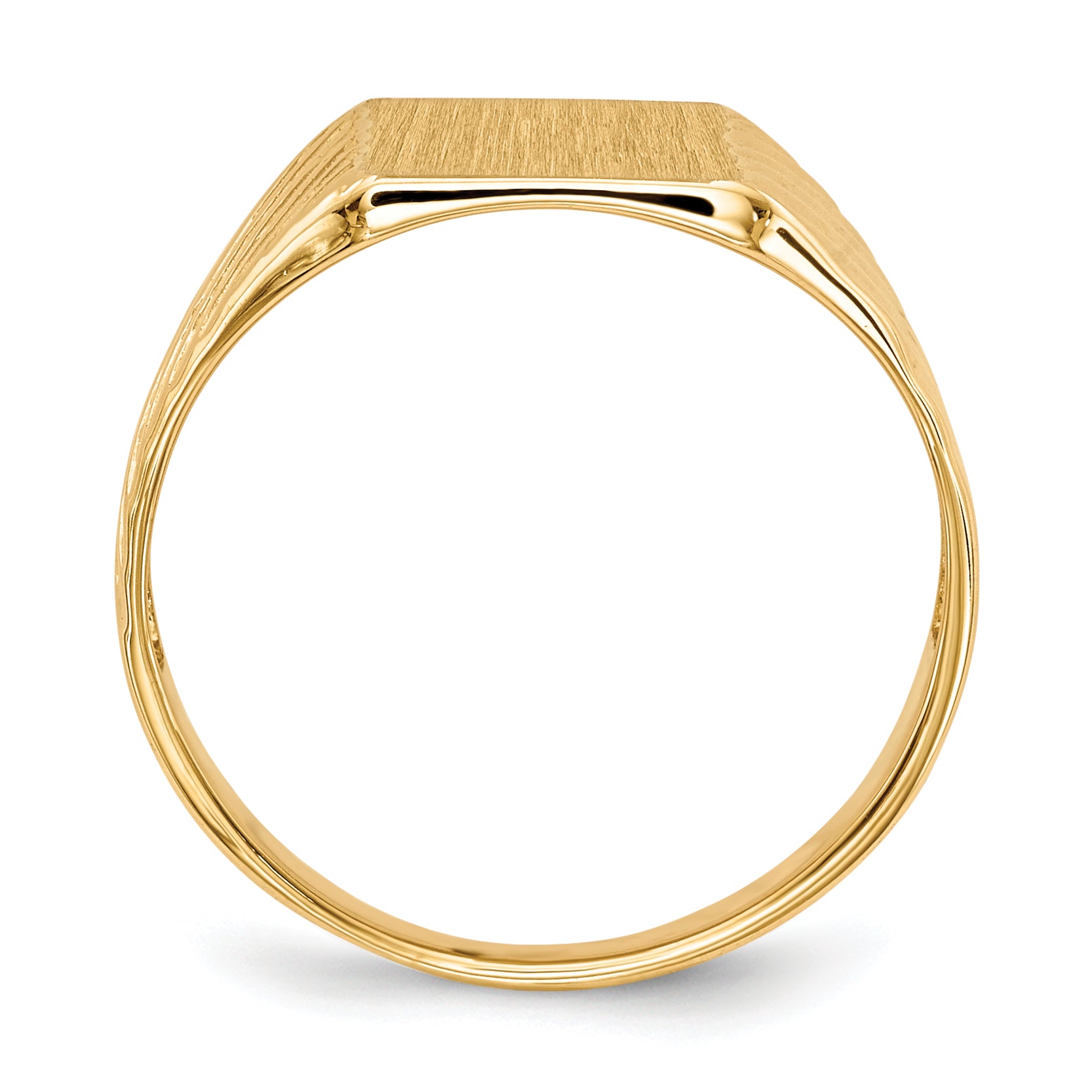 14k 8.0x9.5mm Open Back Signet Ring RS373