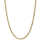 14K 26 inch 3.9mm Flat Beveled Curb with Lobster Clasp Chain FBU100