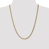 14K 26 inch 3.9mm Flat Beveled Curb with Lobster Clasp Chain FBU100