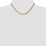 14K 26 inch 3.9mm Flat Beveled Curb with Lobster Clasp Chain FBU100