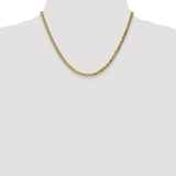 14K 26 inch 3.9mm Flat Beveled Curb with Lobster Clasp Chain FBU100