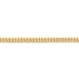 14K 26 inch 3.9mm Flat Beveled Curb with Lobster Clasp Chain FBU100