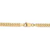 14K 26 inch 3.9mm Flat Beveled Curb with Lobster Clasp Chain FBU100
