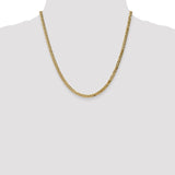 14K 26 inch 3.9mm Flat Beveled Curb with Lobster Clasp Chain FBU100