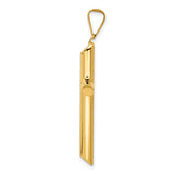 14k Polished Tube Cross Pendant K6180