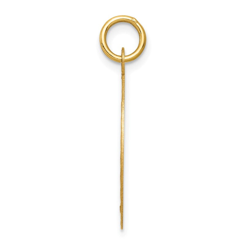 14k Polished and Satin Solid CONFIRMATION with Cross Round Disc Charm XAC731