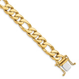 14K 18inch 10mm Hand Polished Figaro Link with Box Catch Clasp Chain LK110