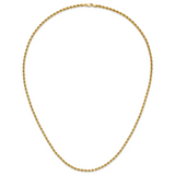 14K 26 inch 3.25mm Diamond-cut Rope with Lobster Clasp Chain 024L