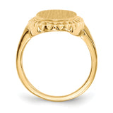 14k 9.5x16.5mm Open Back Signet Ring RS204