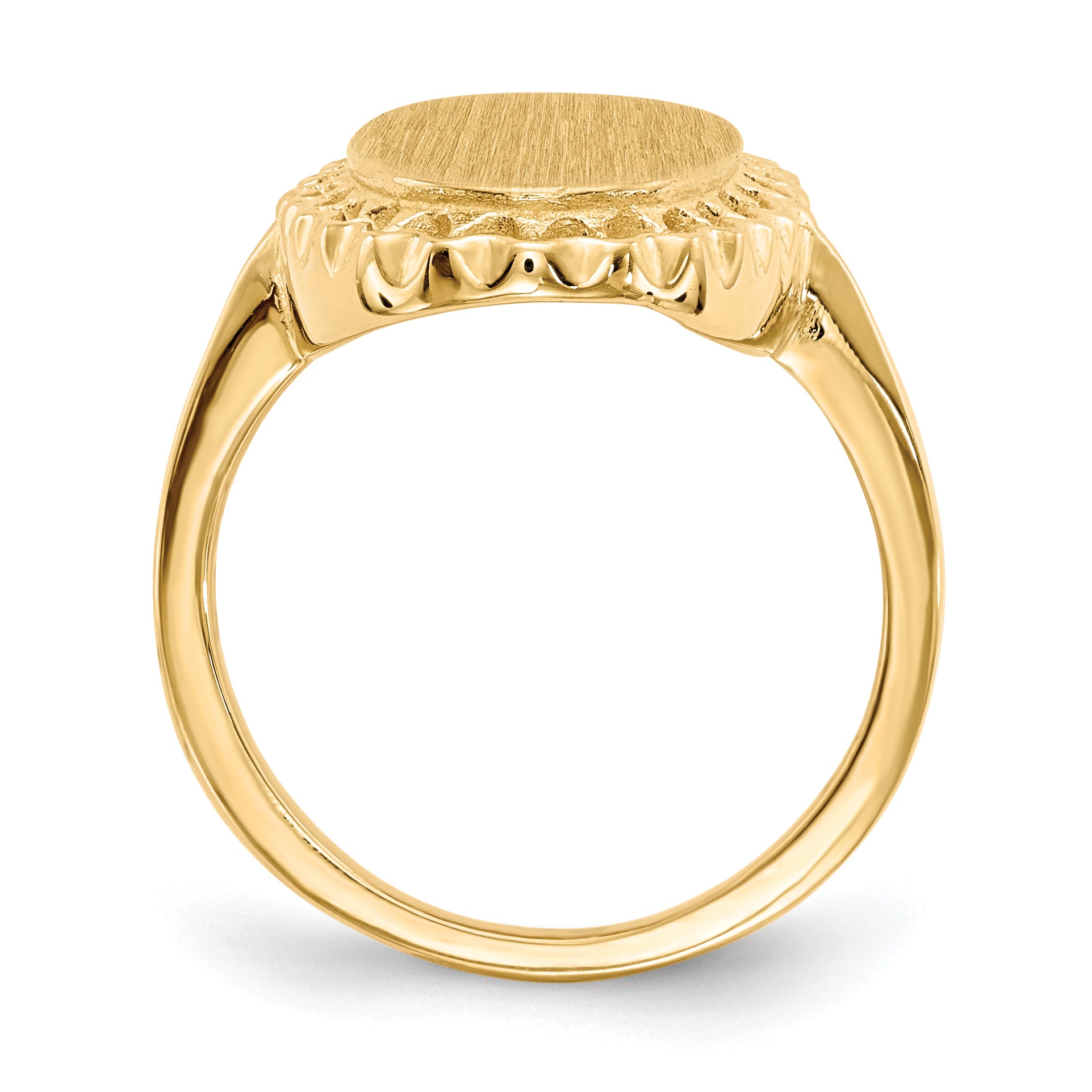 14k 9.5x16.5mm Open Back Signet Ring RS204