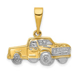 14k and White Rhodium Pick-up Truck Pendant CG28