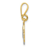 14k and White Rhodium Pick-up Truck Pendant CG28