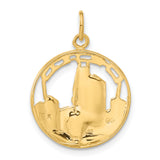 14k CHICAGO Skyline Charm A4990
