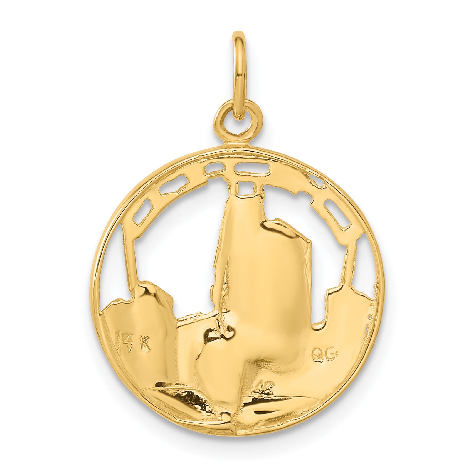 14k CHICAGO Skyline Charm A4990