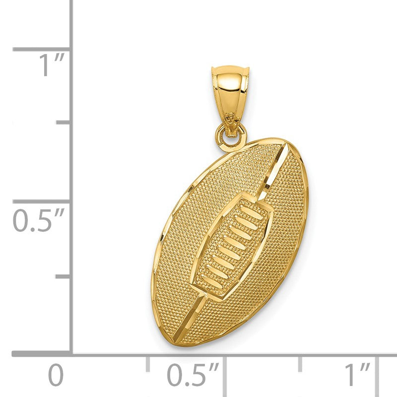 14K Football Pendant C4689