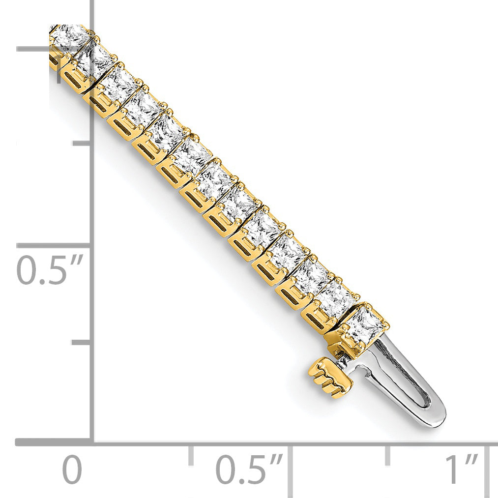 14k Complete 4 carat Princess AA Diamond 4-prong 7 inch Tennis Bracelet X10022AA