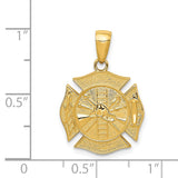 14k Reversible Fire Department Shield Pendant C2262