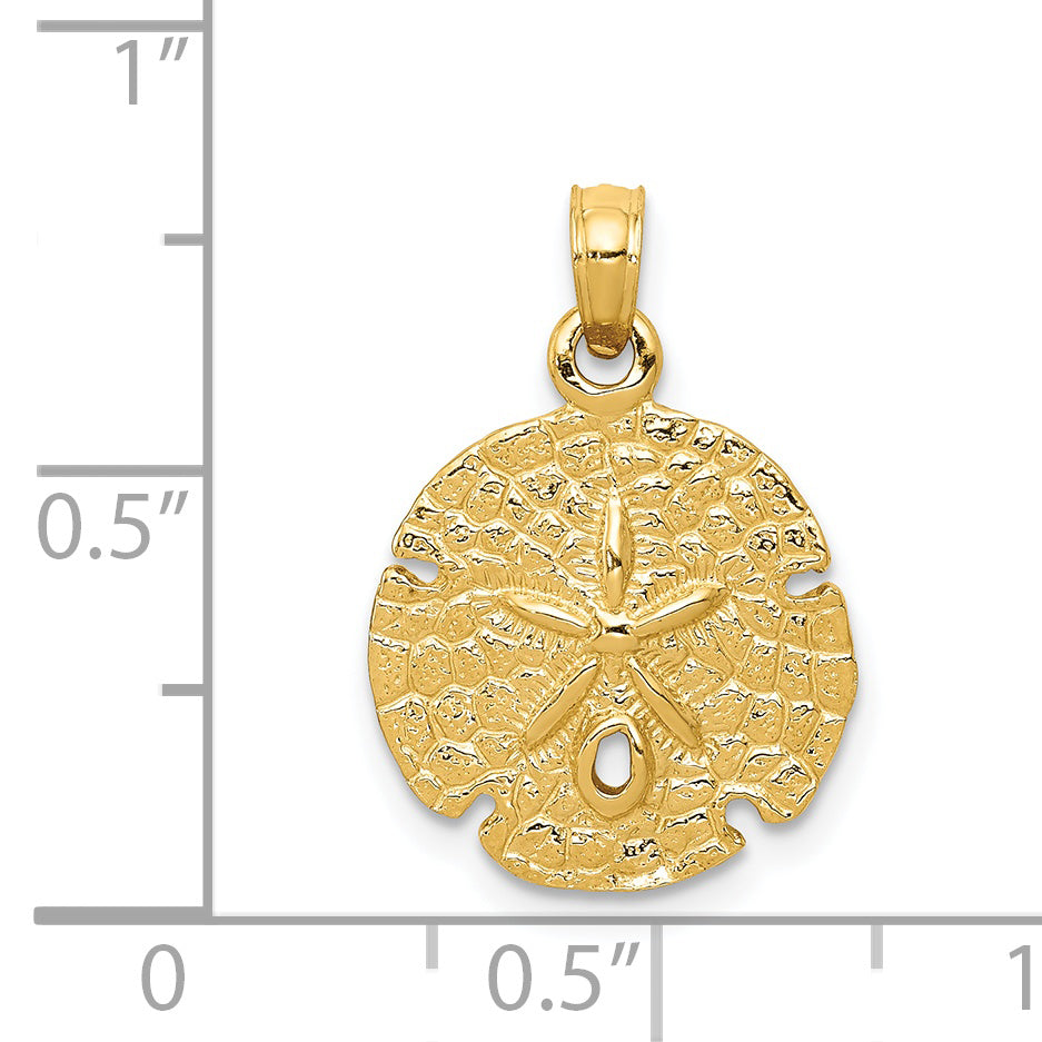 14k Sand Dollar Pendant K2937