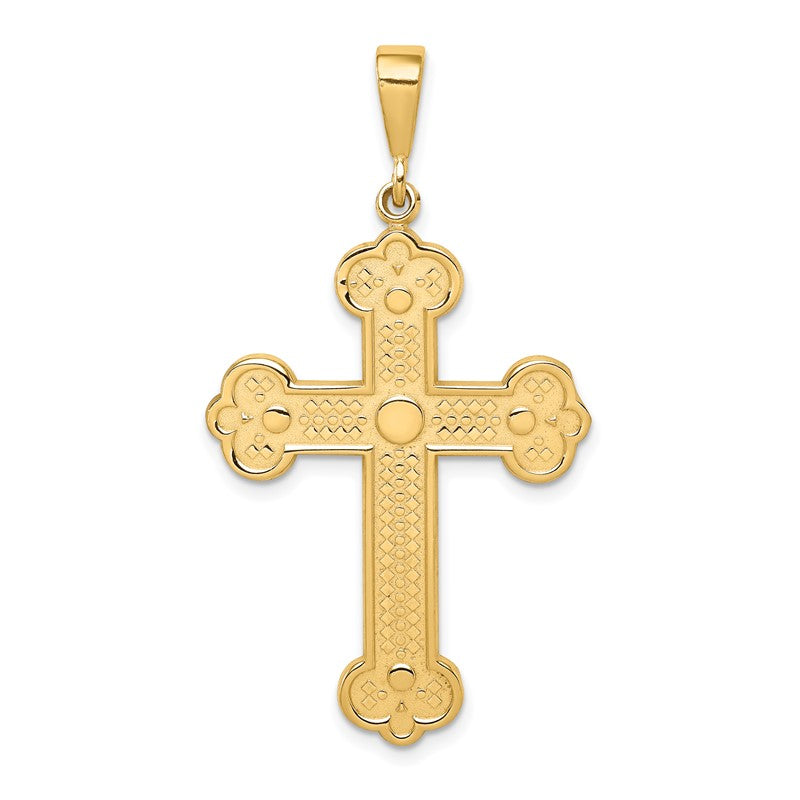 14k Budded Cross Pendant C1474