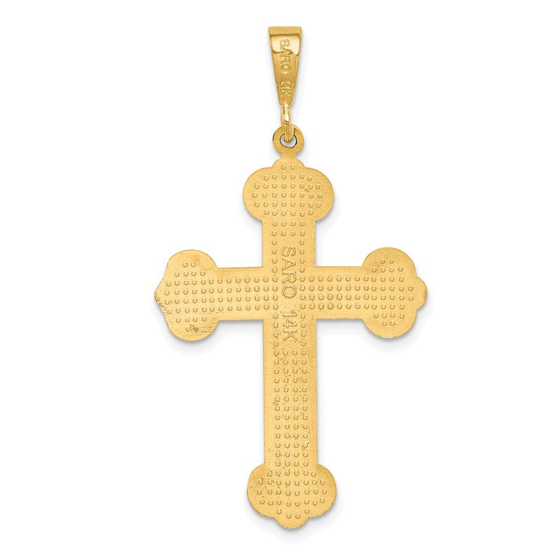 14k Budded Cross Pendant C1474