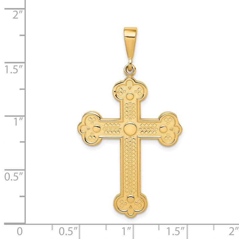 14k Budded Cross Pendant C1474