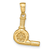 14k 3-D Blow Dryer Pendant C3206