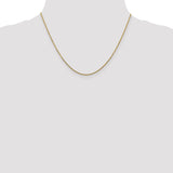 14K 14 inch 1.45mm Solid Diamond-cut Cable with Lobster Clasp Chain PEN140