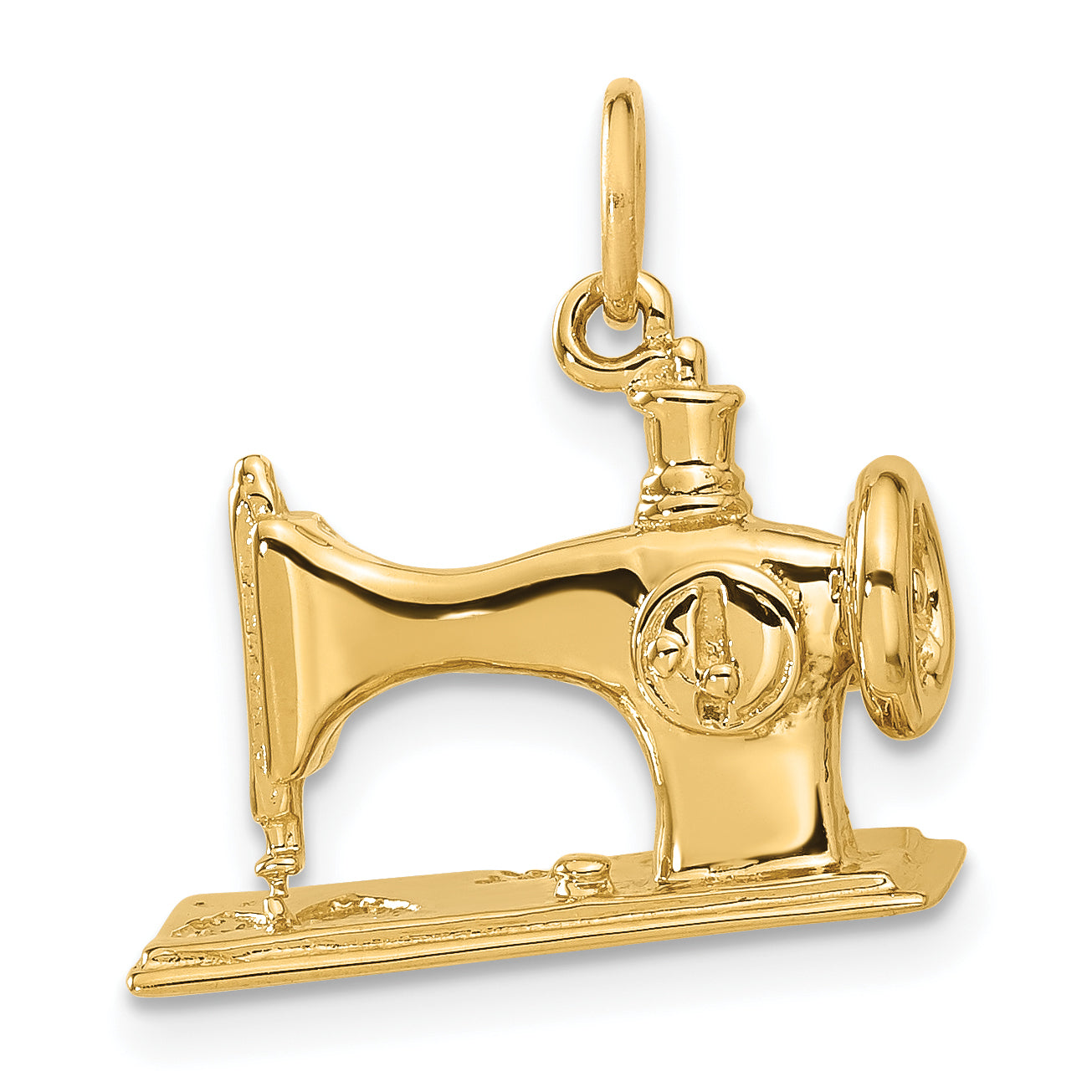 14K  3-D Antique Sewing Machine Charm A1212