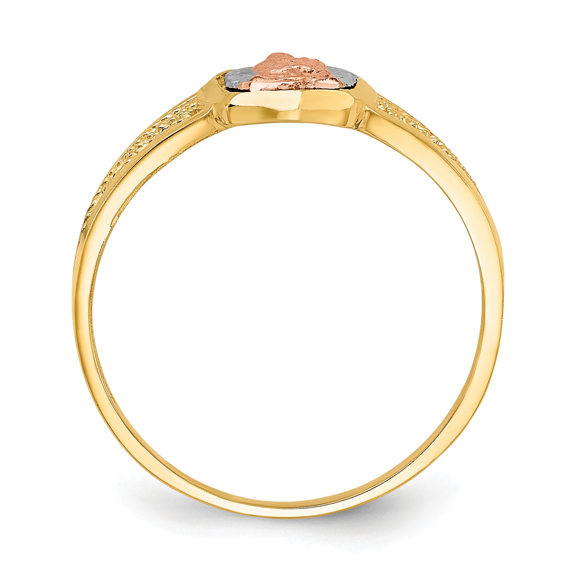 14k Two-tone with White Rhodium Our Lady of Guadalupe Ring R586
