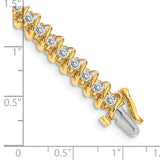 14k Complete 3.31 carat Round AA Diamond Fancy Spiral 7 inch Tennis Bracelet X2004AA