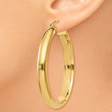 14k 3.75x26mm Round Tube Hoop Earrings TC142