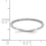 14k White Gold 2mm 1/8 carat Diamond Band RM5622