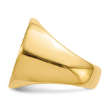 14k 21.0x21.5mm Closed Back Mens Signet Ring RS283