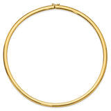 14k Polished 6mm Lightweight 16 inch Domed Omega Necklace ODL6