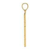 14K Diamond-cut Textured Cross Pendant C4098