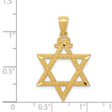 14k Diamond-cut Star of David Pendant C3741