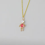 14K 14 inch .8mm Diamond-cut Cable with Lobster Clasp Chain PEN41L