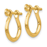 14k  3-D Shackle Link Screw Earrings TF528