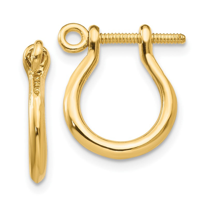 14k  3-D Shackle Link Screw Earrings TF528