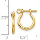 14k  3-D Shackle Link Screw Earrings TF528