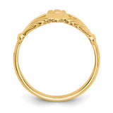 14k Polished Claddagh Ring R123
