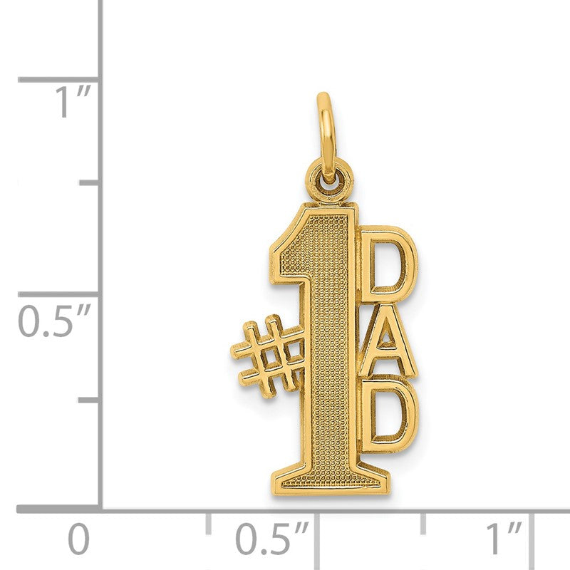 14k #1 DAD Charm C1071
