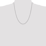 14K White Gold 26 inch .9mm Box with Lobster Clasp Chain WLB
