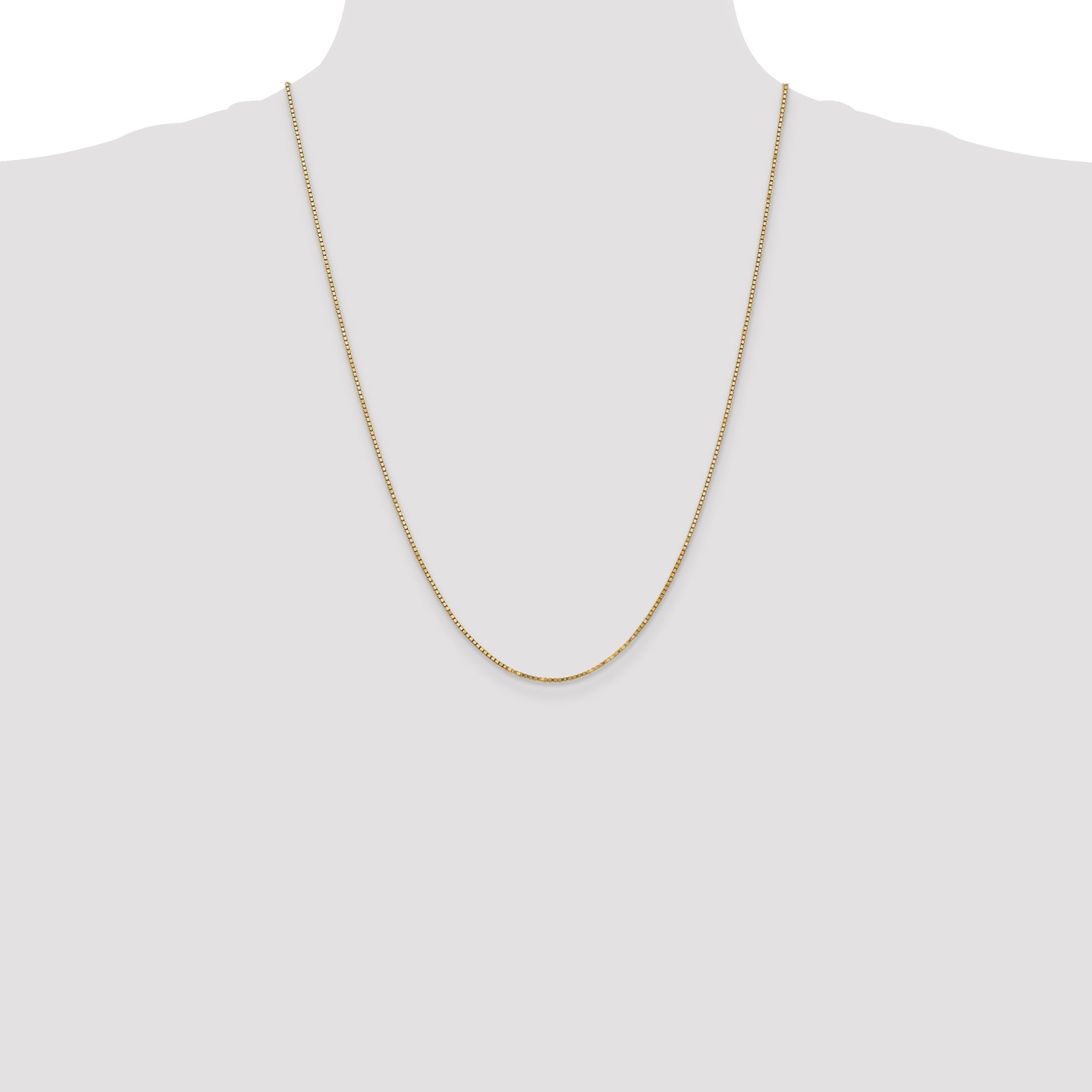 14K 26 inch 1.4mm Box with Lobster Clasp Chain BOX125
