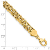 14K Polished 7.75mm Fancy Byzantine Link 8 inch Bracelet SF2731
